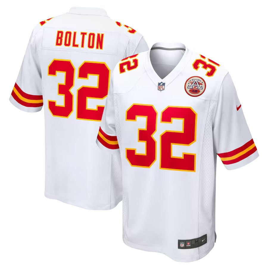 Men Kansas City Chiefs 32 Nick Bolton Nike White Away Game Player NFL Jersey